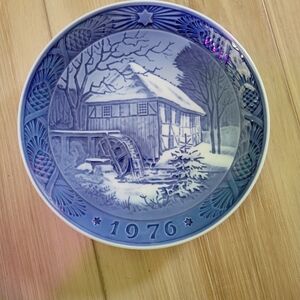 Vintage Blue Decorative Plate